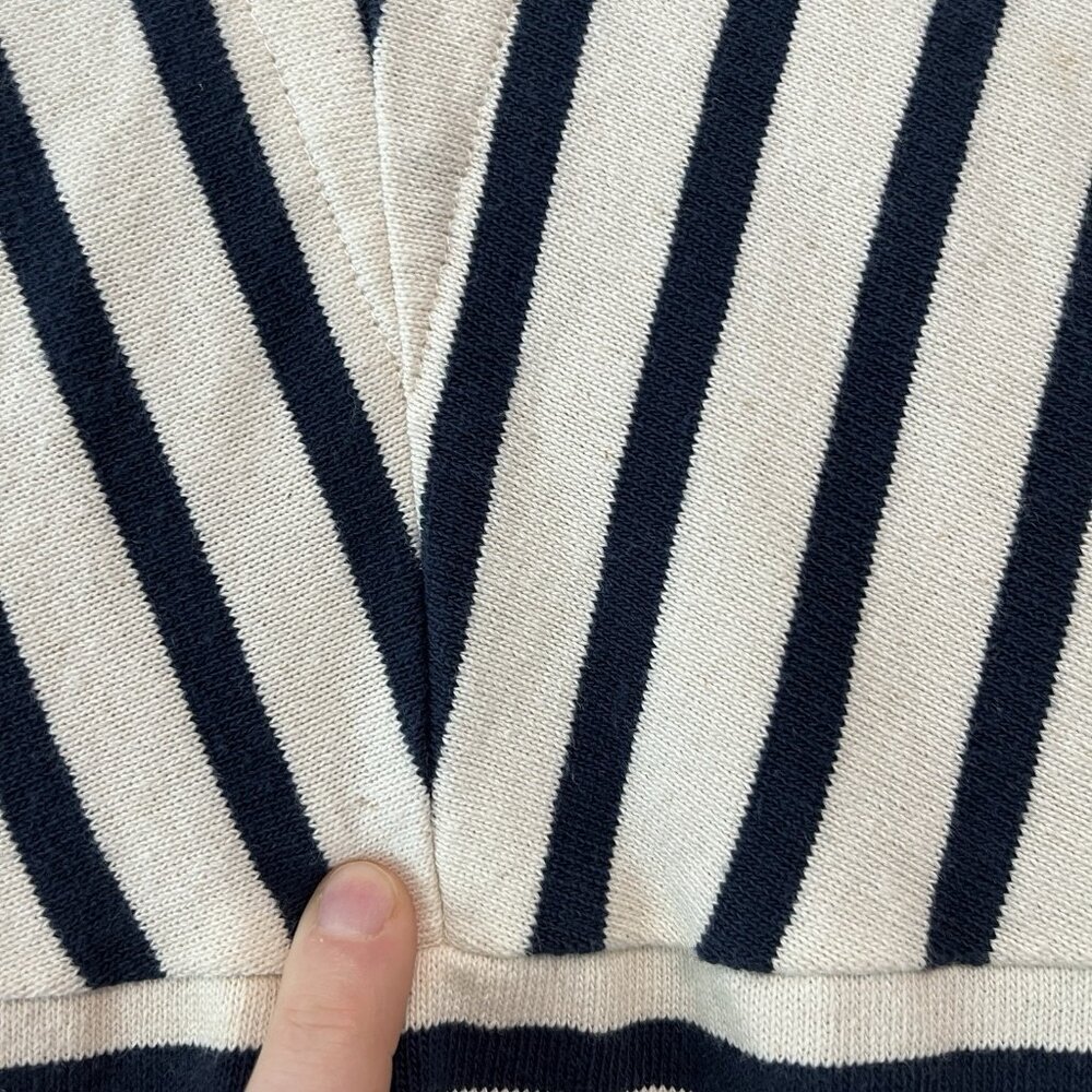 Saint James Menerbes Breton Striped Short Sleeve V-Neck‎ Nautical Coastal Dress - Picture 6 of 14